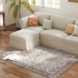 HOMCOM Beige Flannel Non Slip Rug 120 x 170cm - Yellow - Wilko - thumbnail 4