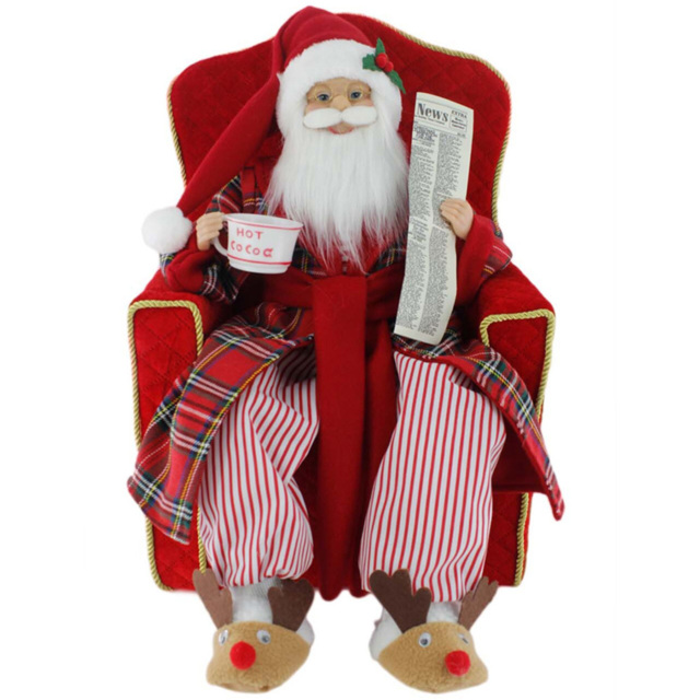 Pyjama Santa in Armchair - Red - Candy Cane Lane - Wilko - image 1