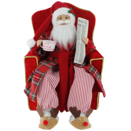 Pyjama Santa in Armchair - Red - Candy Cane Lane - Wilko - thumbnail 1
