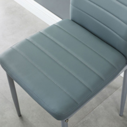 Kosy Koala Set of 6 Grey Faux Leather Dining Chair - Wilko - thumbnail 4