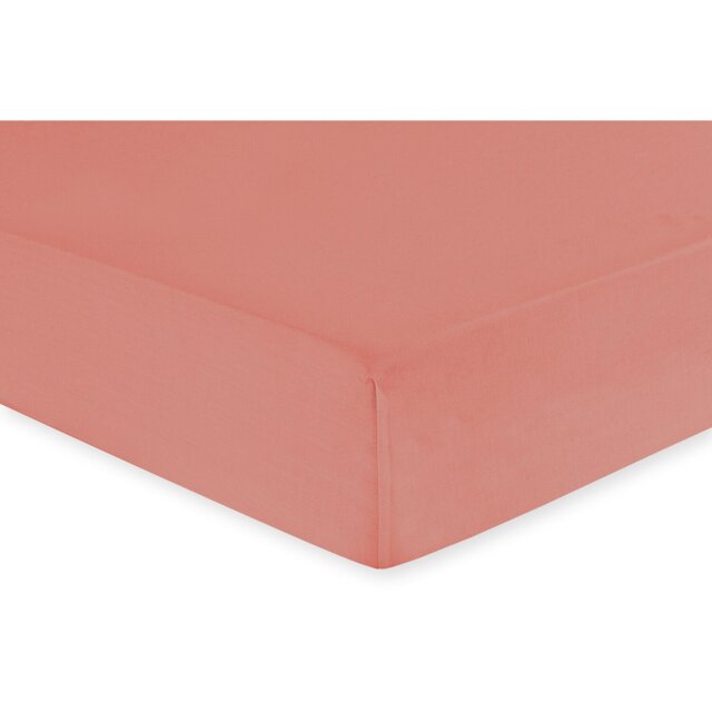 My Home Polycotton Fitted Sheet Terracotta Double - Wilko - image 1