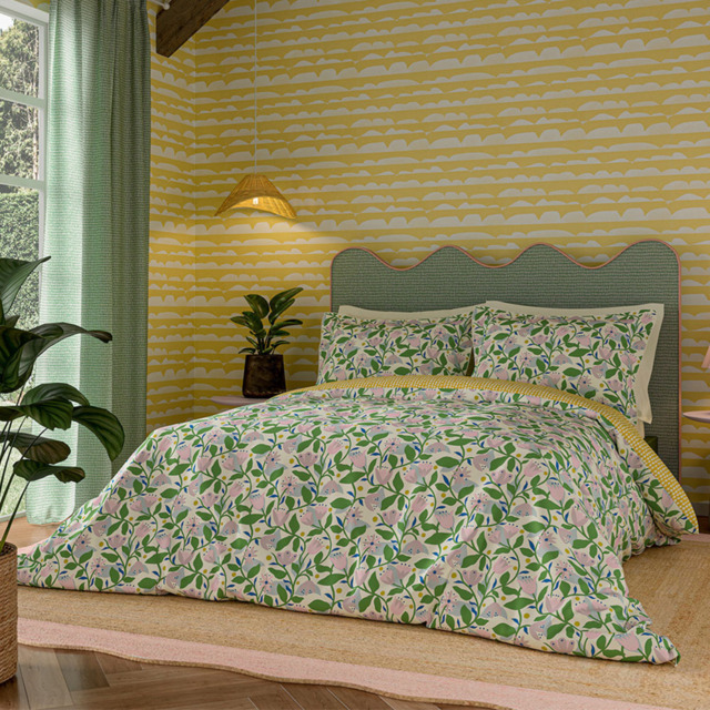 Scion Dancing Daisies Lavender and Honey Single Duvet Set - Lavender & Honey - Wilko - image 1