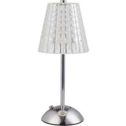 Living and Home Polished Chrome LED Table Lamp - Size: 29 x 12.5 x 12.5cm - Wilko