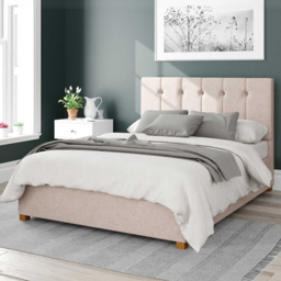 Aspire Hepburn Super King Natural Saxon Twill Ottoman Bed - Cream - Aspire Beds - Wilko - thumbnail 1