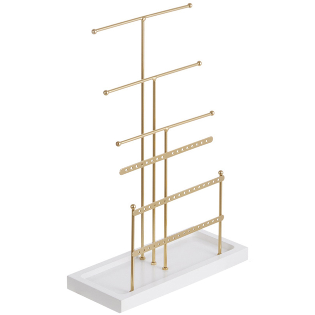 H&O Direct 6 Tier Gold Jewellery Display Stand - Size: 38.5 x 26.5 x 11.5cm - Wilko - image 1