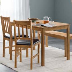 Julian Bowen Coxmoor 4 Seater Rectangular Dining Table Oak - Brown - Wilko