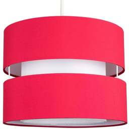 ValueLights Sophia 2-Tier Red and White Small Ceiling Light Shade - Size: 26 x 19 x 26cm - Wilko - thumbnail 1