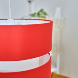 ValueLights Sophia 2-Tier Red and White Small Ceiling Light Shade - Size: 26 x 19 x 26cm - Wilko - thumbnail 7