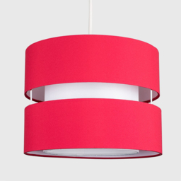 ValueLights Sophia 2-Tier Red and White Small Ceiling Light Shade - Size: 26 x 19 x 26cm - Wilko - thumbnail 3