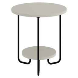 FWStyle Corro 2 Tier Sandstone Side Table - Size: 40 x 40 x 45cm - Cream - Wilko - thumbnail 3