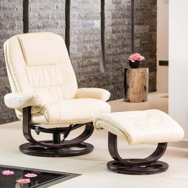 Artemis Home Burdell Cream Swivel Recliner Chair with Footstool - Size: Single - Wilko - image 1