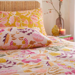 furn. Protea King Size Pink Duvet Set - Wilko - thumbnail 4