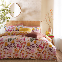 furn. Protea King Size Pink Duvet Set - Wilko - thumbnail 5
