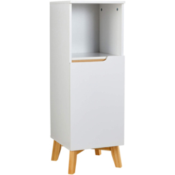 Home Source Florence White Single Door Bathroom Storage Cabinet - Size: 86 x 30 x 30cm - Wilko - thumbnail 3