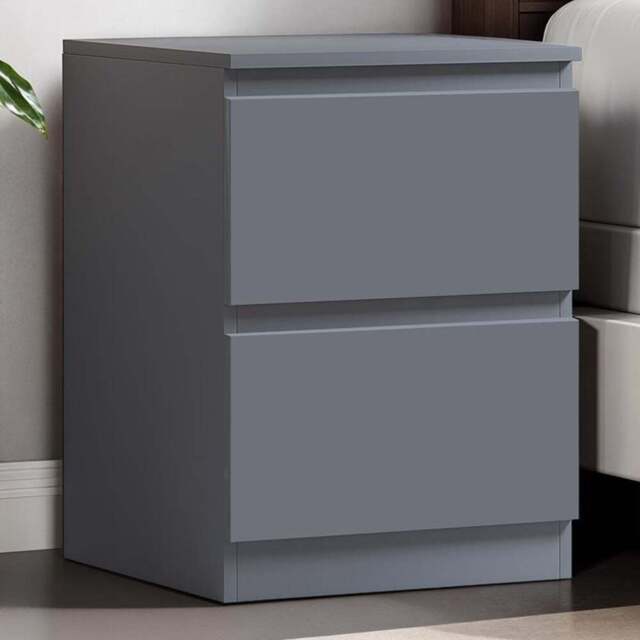FWStyle Carlton Matt Grey Bedside Table - Wilko - image 1