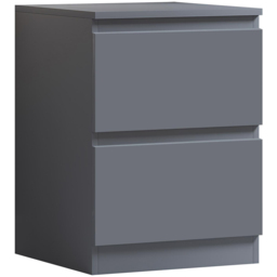 FWStyle Carlton Matt Grey Bedside Table - Wilko - thumbnail 3