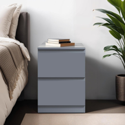 FWStyle Carlton Matt Grey Bedside Table - Wilko - thumbnail 6