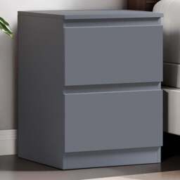 FWStyle Carlton Matt Grey Bedside Table - Wilko - thumbnail 1