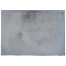 Deluxe Rabbit Faux Fur Rug  - Silver/140cm - Wilko