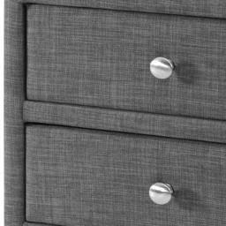 Julian Bowen Sorrento 3 Drawer Slate Grey Linen Bedside Table - Wilko - thumbnail 7