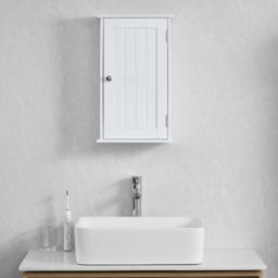 BATH VIDA Priano White 1 Door Bathroom Cabinet - Size: 50 x 30 x 14cm - Wilko - thumbnail 5
