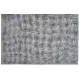 Allure Bath Fashions Dove Grey Chenille Microfibre Supersoft Non-Slip Bobble Bath Mat 50 x 80cm - Silver - Wilko