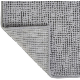 Allure Bath Fashions Dove Grey Chenille Microfibre Supersoft Non-Slip Bobble Bath Mat 50 x 80cm - Silver - Wilko - thumbnail 4