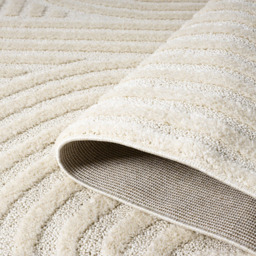 Desire Rugs Isabella Cream Embossed Mazia Arch Lines Rug 80 x 150cm - Wilko - thumbnail 5