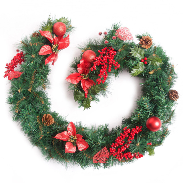 Best Artificial Red Christmas Garland 180cm - Wilko - image 1