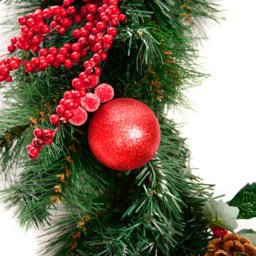 Best Artificial Red Christmas Garland 180cm - Wilko - thumbnail 4