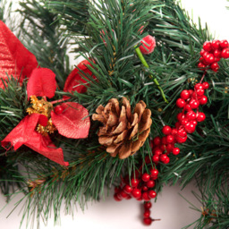 Best Artificial Red Christmas Garland 180cm - Wilko - thumbnail 5