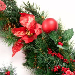 Best Artificial Red Christmas Garland 180cm - Wilko - thumbnail 3