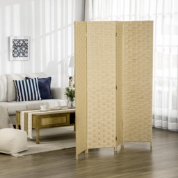 Portland 4 Panel Brown Folding Privacy Screen 169.5 x 159.5cm - Wilko - thumbnail 3