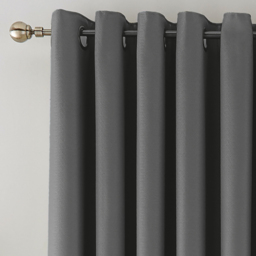 Helena Springfield Eden Charcoal Lined Eyelet Curtains 229 x 229cm - Size: W 229 x D 229cm - Wilko - thumbnail 3