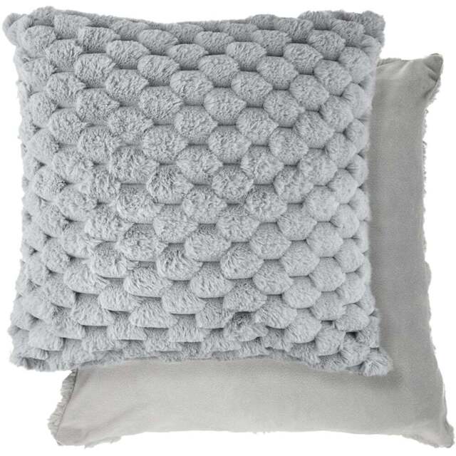 Serene Leah Collection Deluxe Silver Cushion Cover 43 x 43cm - Wilko - image 1