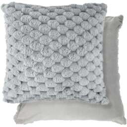 Serene Leah Collection Deluxe Silver Cushion Cover 43 x 43cm - Wilko