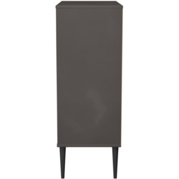 Crowndale Hong Kong 5 Drawer Slatt Effect and Graphite Chest of Drawers Ready Assembled - Slatt Effect & Graphite - Wilko - thumbnail 4
