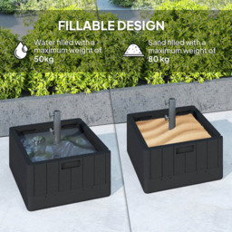 Outsunny Black Fillable Parasol Base - Size: 45 x 53 x 53cm - Wilko - thumbnail 6