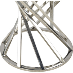 Comfy Living Silver Round Tinted Glass Side Table - Size: 55 x 50 x 50cm - Wilko - thumbnail 6
