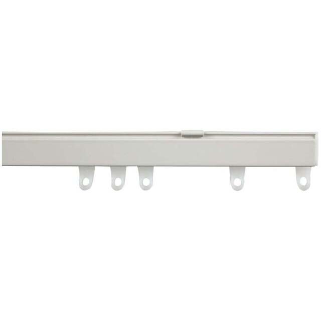 New Edge Blinds 500cm Fineline Aluminium White Curtain Track - Wilko - image 1