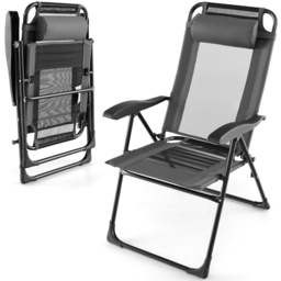 Costway Set of 2 Grey Garden Folding Chair - Wilko - thumbnail 4