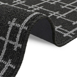 JVL Vector Black Indoor Washable Runner 57 x 150cm - JVL Homewares - Wilko - thumbnail 5