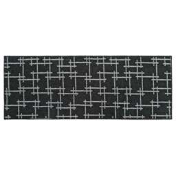 JVL Vector Black Indoor Washable Runner 57 x 150cm - JVL Homewares - Wilko - thumbnail 1