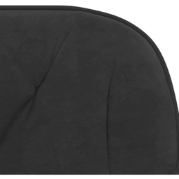 vidaXL Black Velvet Height-Adjustable Swivel Office Chair with Wheels - Size: 72 x 56 x 61.5cm - Wilko - thumbnail 7