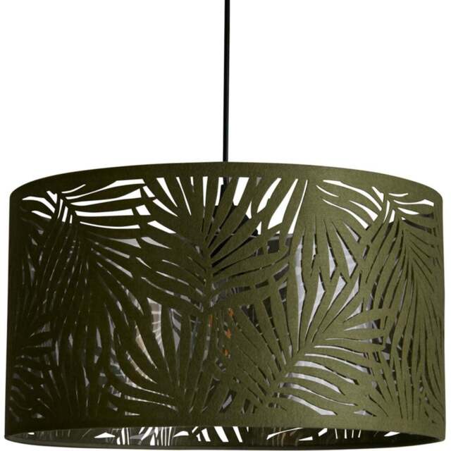 Lighting Collection Lanagin Green Leaf Cut-Out Pattern Ceiling Lamp Shade - Size: 24.5 x 42.5 x 42.5cm - Wilko - image 1