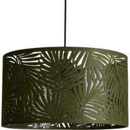 Lighting Collection Lanagin Green Leaf Cut-Out Pattern Ceiling Lamp Shade - Size: 24.5 x 42.5 x 42.5cm - Wilko