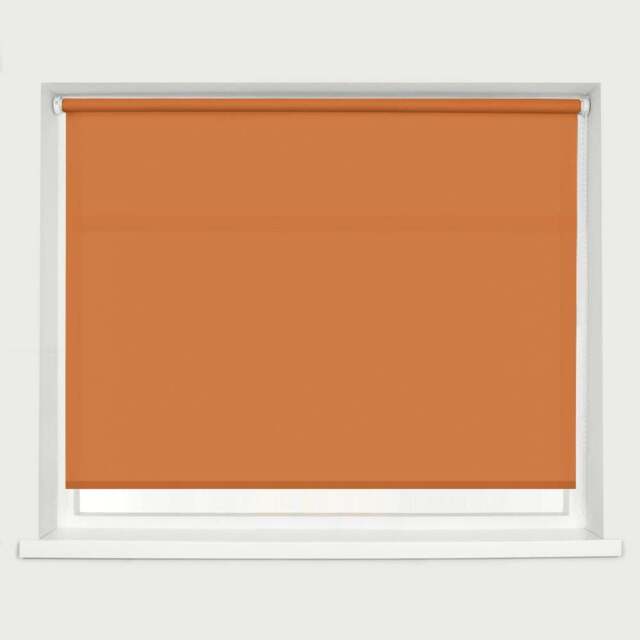 Caecus Straight Edge Roller Blind Orange 210cm - Wilko - image 1