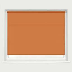Caecus Straight Edge Roller Blind Orange 210cm - Wilko