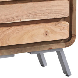 Brooklyn Aleiny 4 Drawer Wooden Wide Chest of Drawers - Brown - Wilko - thumbnail 4