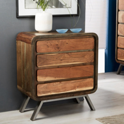 Brooklyn Aleiny 4 Drawer Wooden Wide Chest of Drawers - Brown - Wilko - thumbnail 5